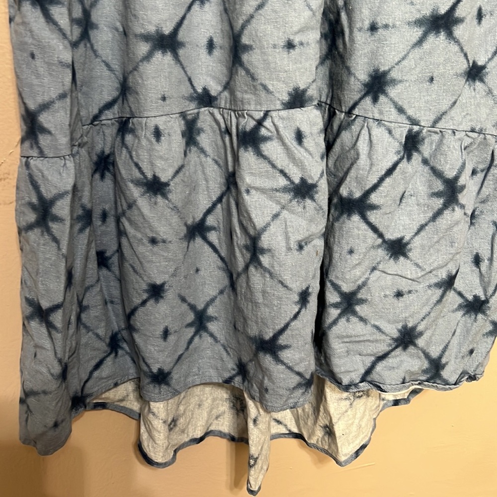 Sonoma Linen/Rayon Blue tie dye dress size XL - Picture 2 of 9